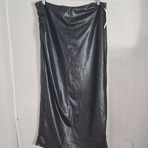 NWT Yozy Pleather Elegant  Black Maxi Pencil Skirt for Cocktail Events